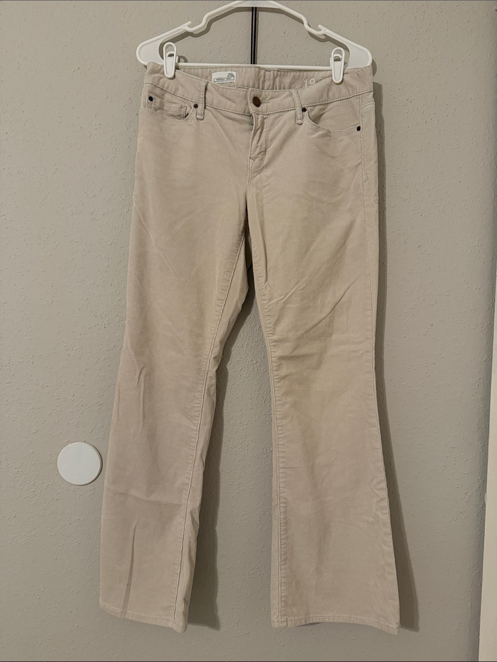 GAP Beige Corduroy Boot-Cut Jeans